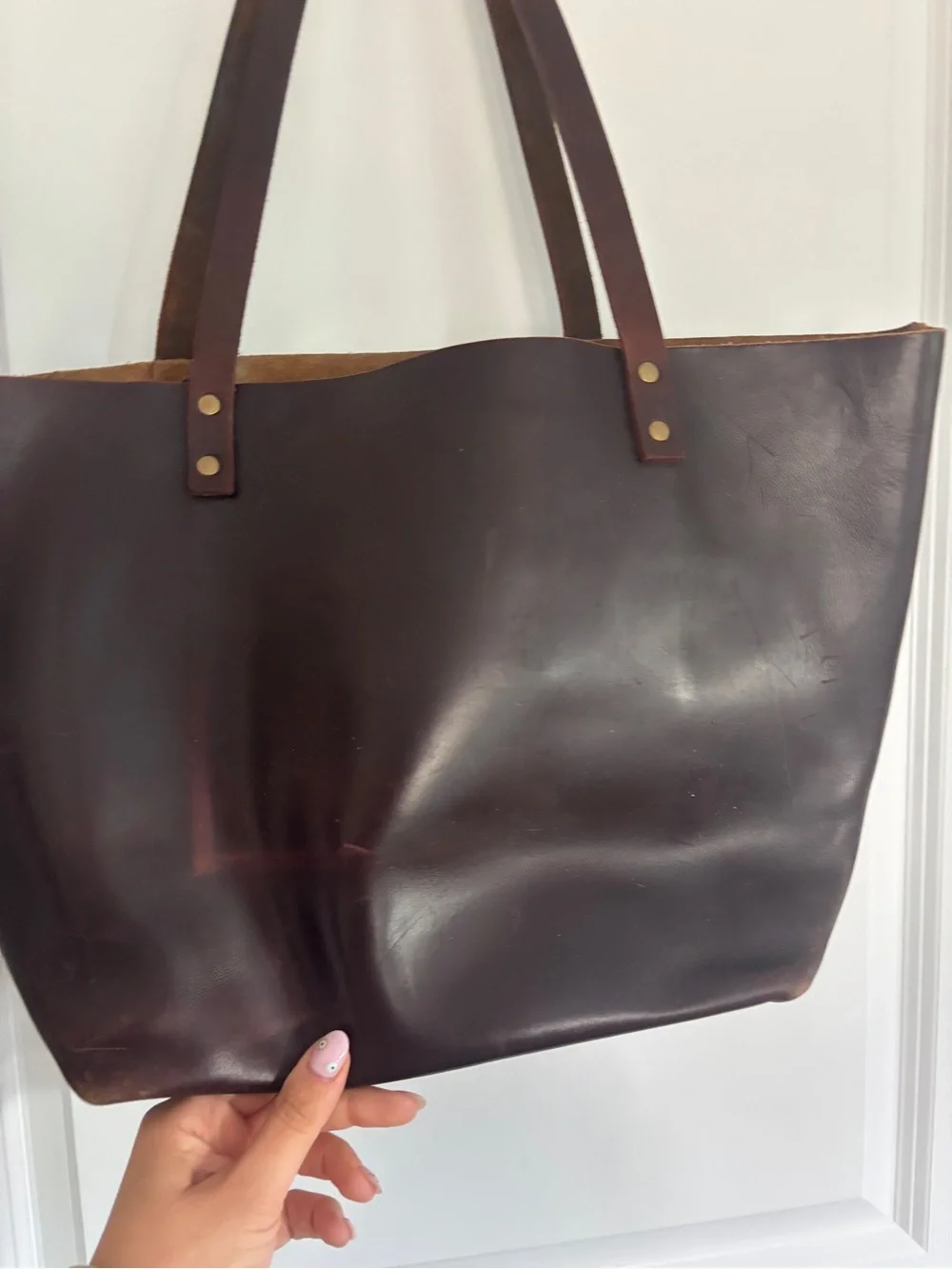 Classic Brown Leather Tote Bag